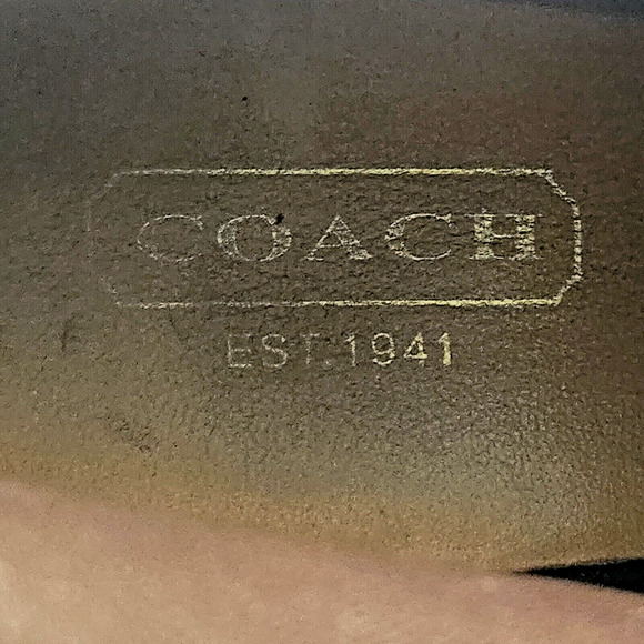 Coach Cassy Chestnut Brown Suede Wedge High Heel Lace Up Boots Women's Size 8B - Picture 10 of 13